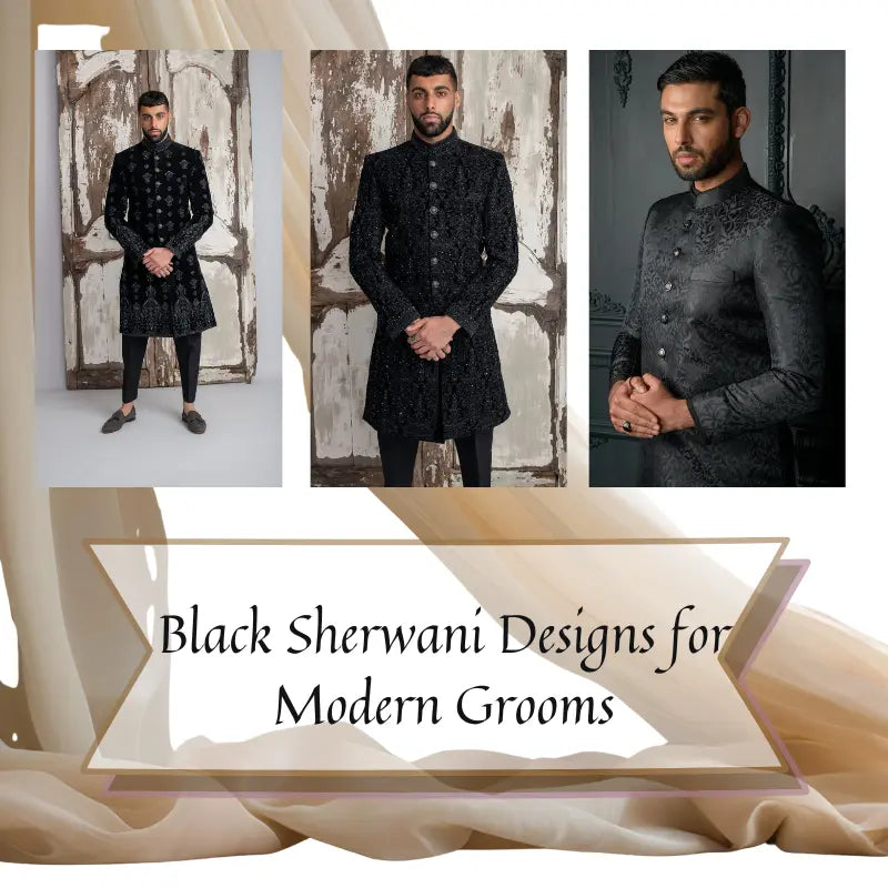 Black Sherwani Designs for Modern Grooms