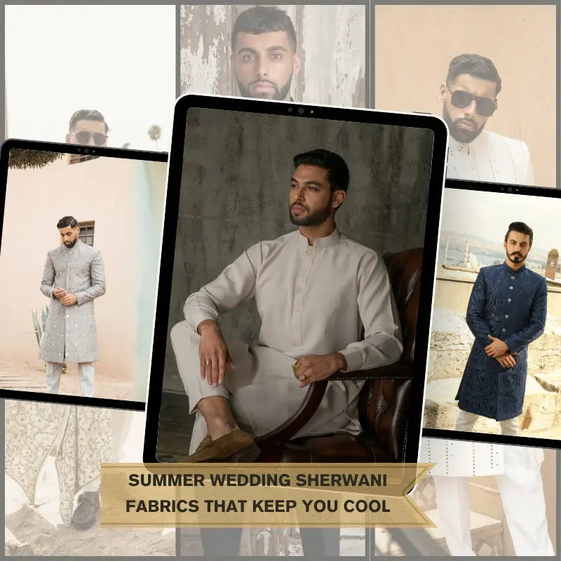 Summer Wedding Sherwani Fabrics That Keep You Cool